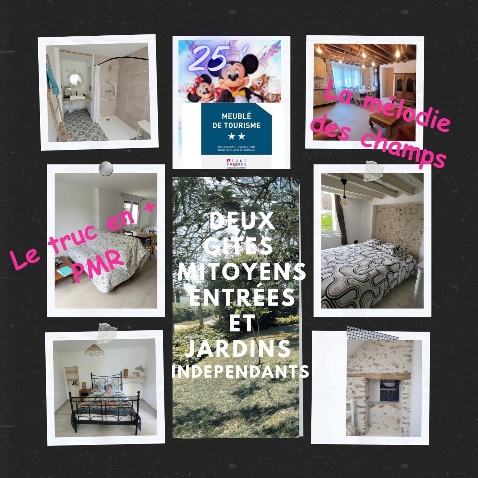 Le Truc En Plus, Accessibles Pmr, Appartement 45 M2 Mitoyen Dans Une Maison Avec Un Autre Appartement Guerard ภายนอก รูปภาพ